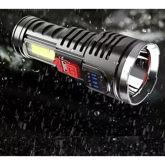 Linterna Led Recagable Usb Largo Alcance