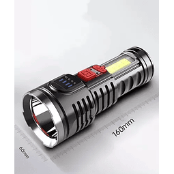 Linterna Led Recagable Usb Largo Alcance