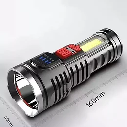 Linterna Led Recagable Usb Largo Alcance