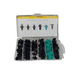 Kit 102 Clip Broche Remaches Plastico Auto