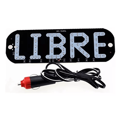 Letrero Taxi Libre Led Chupo Encendedor 12-24v Auto