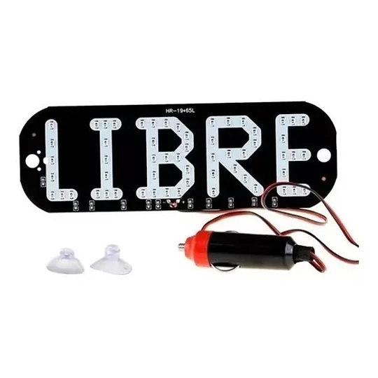 Letrero Taxi Libre Led Chupo Encendedor 12-24v Auto