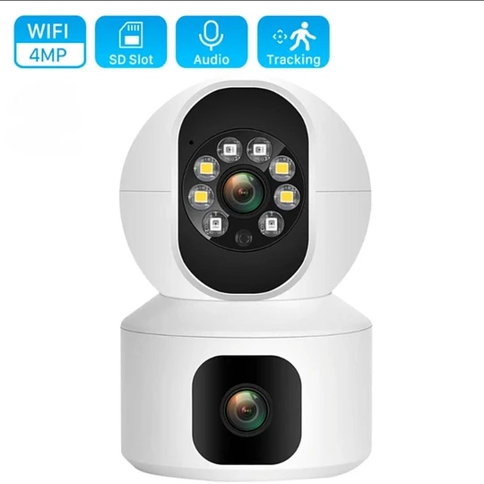 Cámara De Vigilancia Interior Hd De Doble Lente V Smart De 4