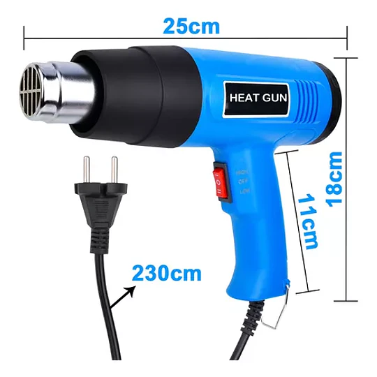 Pistola De Calor Aire Caliente 2000w 300-520 °c
