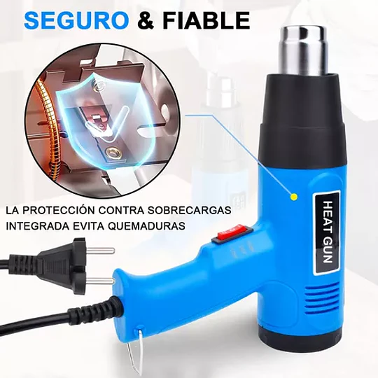 Pistola De Calor Aire Caliente 2000w 300-520 °c