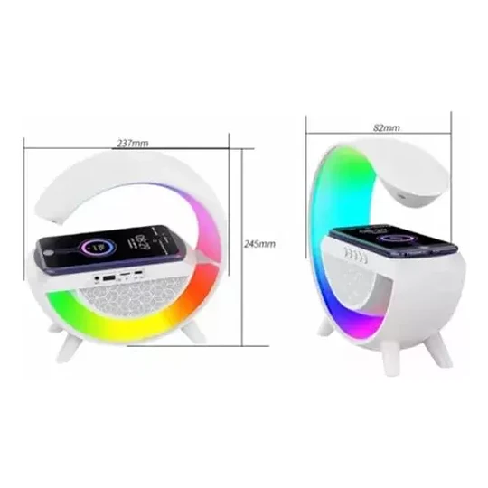 Lampara Mesa Inteligente Luces Bluetooh Cargador Inalambrica