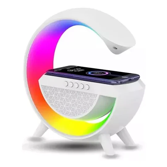 Lampara Mesa Inteligente Luces Bluetooh Cargador Inalambrica
