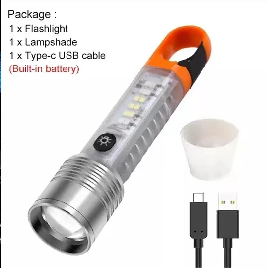 Linterna Recargable Con Detector De Billetes
