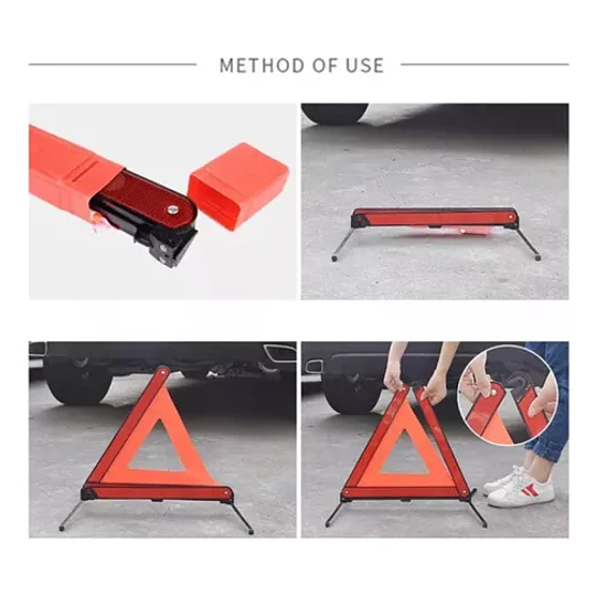 Triangulo De Emergencia Seguridad Reflectante Plegable Autos