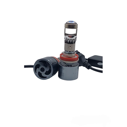 Kit Turbo Foco Led Lupa Auto H8/h9/h11 30.000 Lúmenes