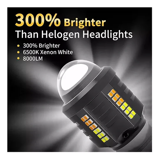 Ampolleta Led Premium H4 Lupa Csp 4000lm Moto Honda Bmw Ktm
