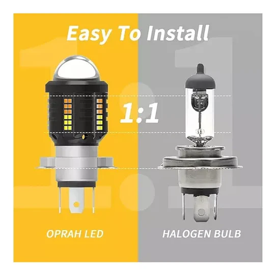 Ampolleta Led Premium H4 Lupa Csp 4000lm Moto Honda Bmw Ktm