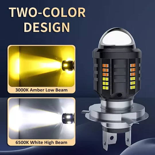 Ampolleta Para Moto H4 Led Bicolor