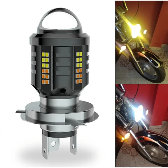 Ampolleta Para Moto H4 Led Bicolor