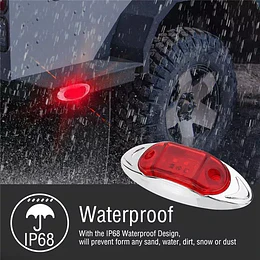 Luz Led Indicador Lateral Señal Posicion Camion Rampla FIJA 12-24V Rojo, Blanco y Ambar