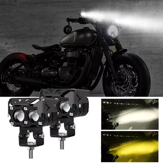 Par Motocicleta Led Faros Off Road Racer Lámpara Antiniebla