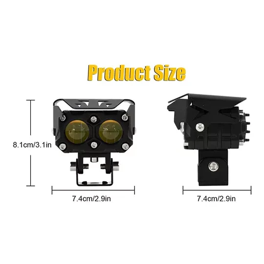 Par Motocicleta Led Faros Off Road Racer Lámpara Antiniebla