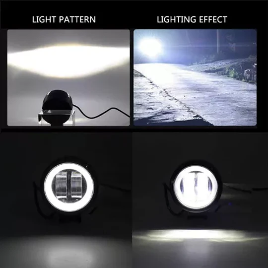 Lámpara Auxiliar Led De Luz De Niebla 4d Lente Doble 20w