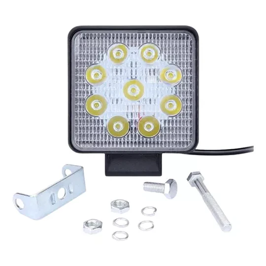 Foco Neblinero Led Multi Voltaje Cuadrado 27 Watts Auto Moto