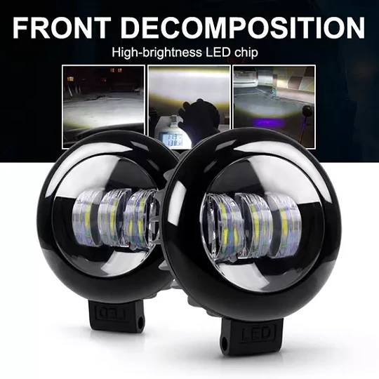 X2 Foco Luz Neblinero 30w Led Spot Auto Moto Caminoneta Lupa