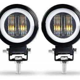  Faro  Hiper Led 20w Lupa 7d Ojo De Ángel Gel Blancofijo