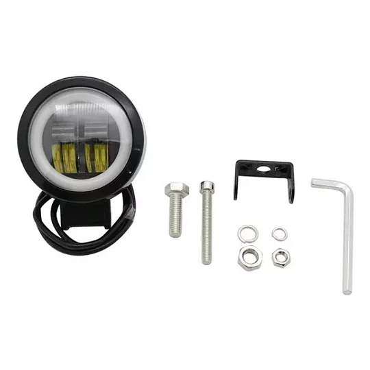  Faro  Hiper Led 20w Lupa 7d Ojo De Ángel Gel Blancofijo
