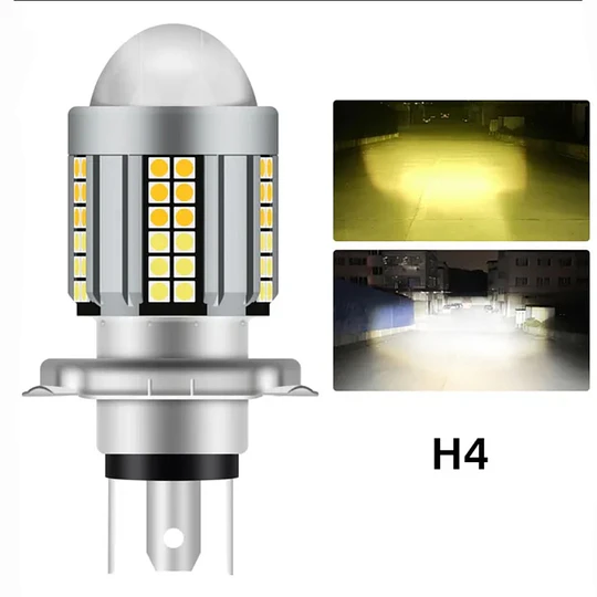 Ampolleta Para Moto H4 Led Bicolor