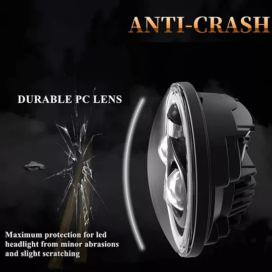 Faro Led De 5.75 Pulgadas, Con Halo Blanco Drl Para Harley S