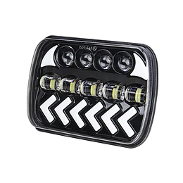 Foco Led Neblinero Rectángular H4 Alta Baja Camion 7 Pulgada