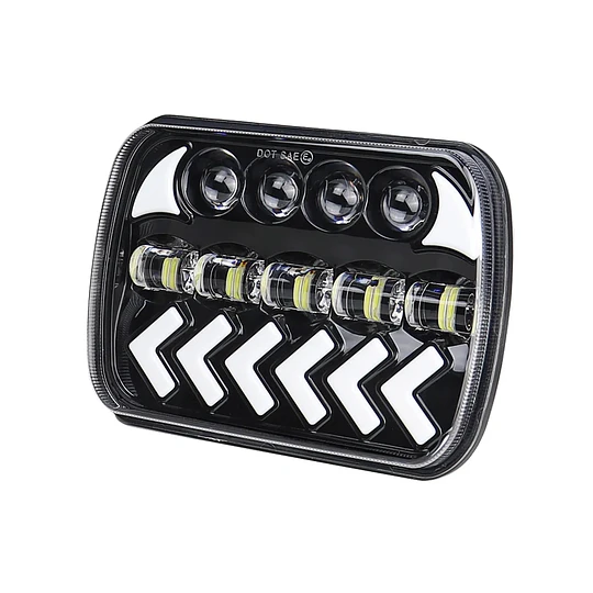 Foco Led Neblinero Rectángular H4 Alta Baja Camion 7 Pulgada