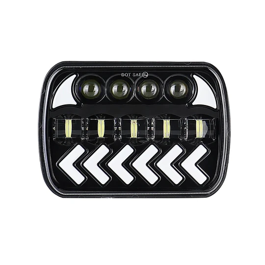 Foco Led Neblinero Rectángular H4 Alta Baja Camion 7 Pulgada