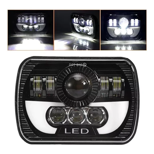Focos Led Rectangular H4 Alta Baja Ojo Angel