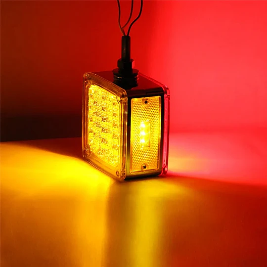 Partsam Pedestal De Guardabarros Led Cuadrado De Doble Cara