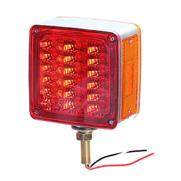 Partsam Pedestal De Guardabarros Led Cuadrado De Doble Cara