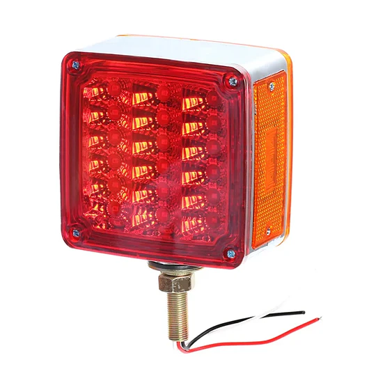 Partsam Pedestal De Guardabarros Led Cuadrado De Doble Cara