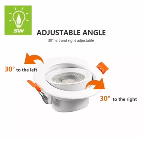 Foco Basculante Led Embutido 3w Para Cielo / Hb Led