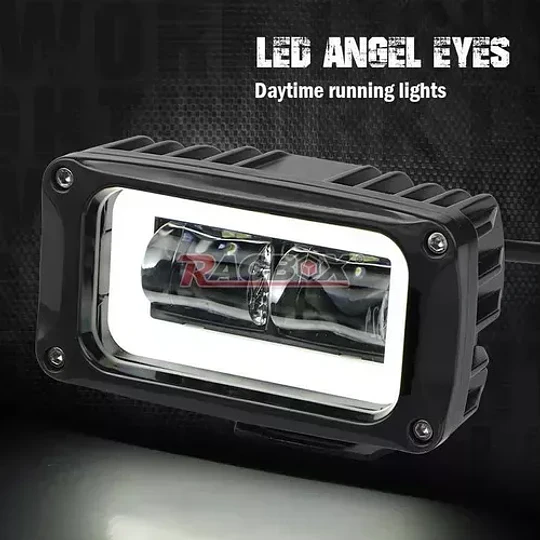 1 Barra 6d 60w Lupa Ojos De Angel Autos Motos