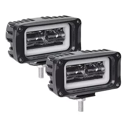 1 Barra 6d 60w Lupa Ojos De Angel Autos Motos
