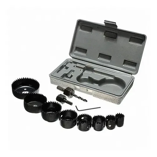 Juego Mechas Sierras Copa X11 Piezas Madera Yeso Estuche