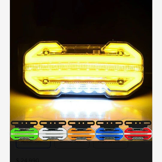 X4 Luz Led De Trocha Bicolor Cn Secuencial 12v/24v Flecha