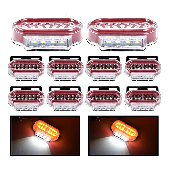 X4 Luz Led Trocha Luz Lateral Led Advertencia En colores Ambar, rojo y blanco