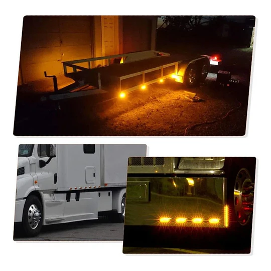 Luz Led Indicador Lateral Señal Posicion Camion Rampla FIJA 12-24V Rojo, Blanco y Ambar
