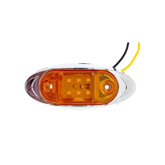 Luz Led Indicador Lateral Señal Posicion Camion Rampla FIJA 12-24V Rojo, Blanco y Ambar