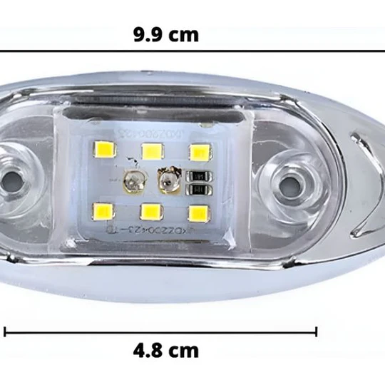 Luz Led Indicador Lateral Señal Posicion Camion Rampla DESTELLANTE 12-24V