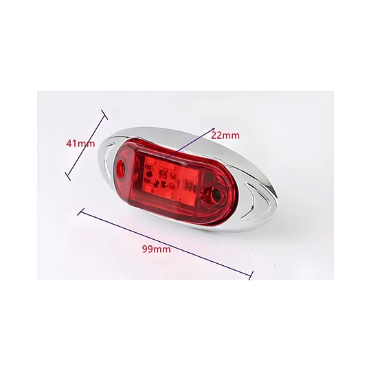 Luz Led Indicador Lateral Señal Posicion Camion Rampla DESTELLANTE 12-24V