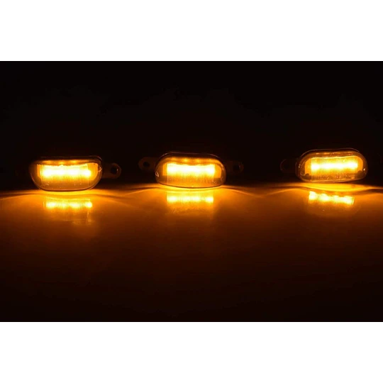Kit 4 Luces Led Tipo Raptor Universal Parrilla Rejilla Ambar