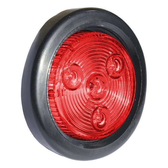 x2 unds Foco Led Trocha Rojo Redondo 2 Pulgadas Ramplas Remolque 24v Rojo, Blanco y Amarillo