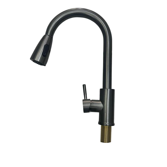 LLAVE MONOMANDO DE COCINA CON EXTENSIÓN FLEXIBLE CROMADO (30291)