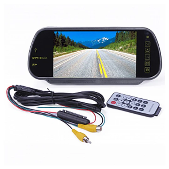Retrovisor para automóvil TFT LCD Monitor Bluetooth, reproductor MP5, con control remoto inalámbrico