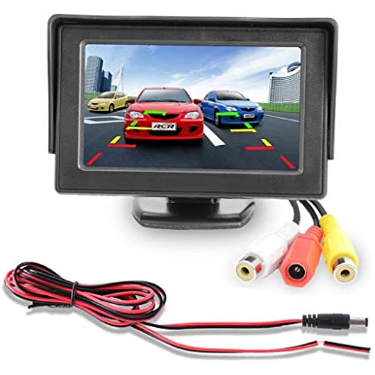 Pantalla 4.3 Monitor Ajustable Lcd Cámara Retroceso Auto 12v